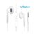VIVO HANDSFREE/EARPHONES DUAL DRIVER WIRED 3.5MM WITH 3 MONTHS WARRANTY